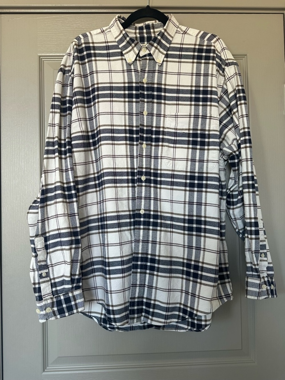 Eddie Bauer Plaid Flannel Shirt Men’s XL Classic Fit 100% Cotton Button Down - Picture 2 of 11